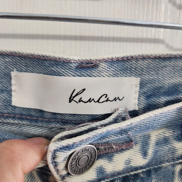 Kancan high waisted mom jeans acid wash denim grunge distressed size 11 - Picture 2 of 14